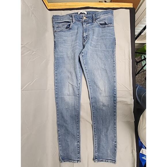 Fashion Nova Men Jeans Men's 34x30 Blue Light Wash Skinny Jeans - Picture 1 of 5